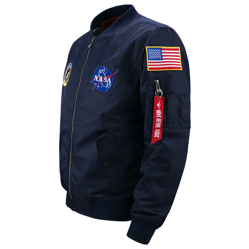 

Nasa bomber jacket online shopping wholesale Fashion Army Camo Printing Woodland Winter bomber men's jacket