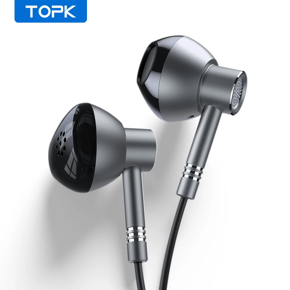 

TOPK F35 Stereo Bass Earphone 3.5mm In-ear Sport In ear Wired Earphones With Mic, Black / red / white