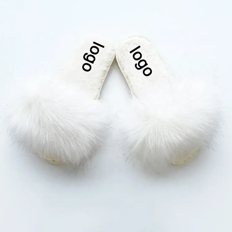 

Spring High-quality Factory Direct Sales Big Fluffy White Slippers Women Faux Fur Slides For Kids for South Africa