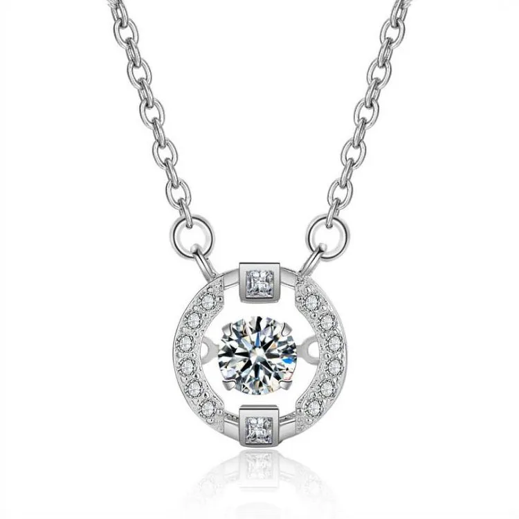 

Latest Design Crystal Necklace 925 Sterling Silver Necklace For Women