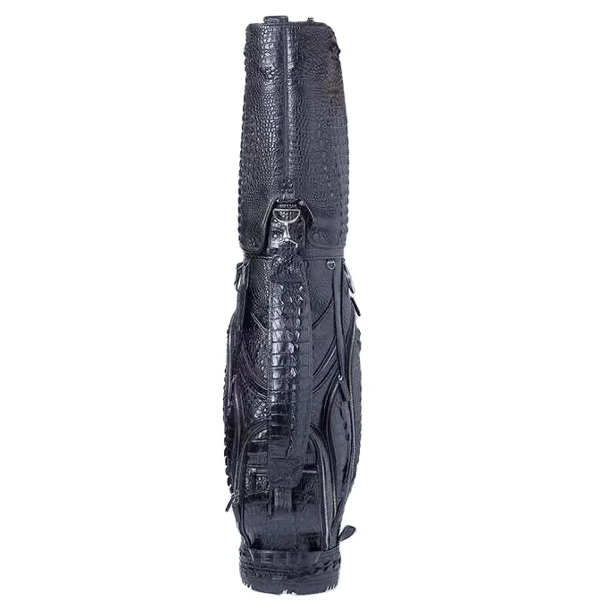 

New Arrived Cappuccino Fashion Popular Luxury Crocodile Skin Leather With High Quality Golf Bag hiking backpack