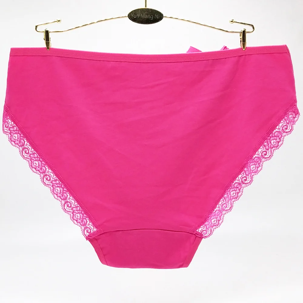 Big Plus Super Size Assorted Solid Colors Cotton Fat Women Underwear