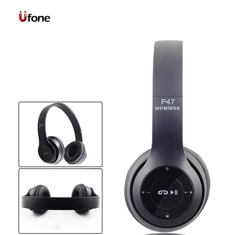 

Ufone Discount Wireless Headset Sports Earphone Support Memory Card Hands Free Microphone P47 Headphone, Black, blue, green, white, red