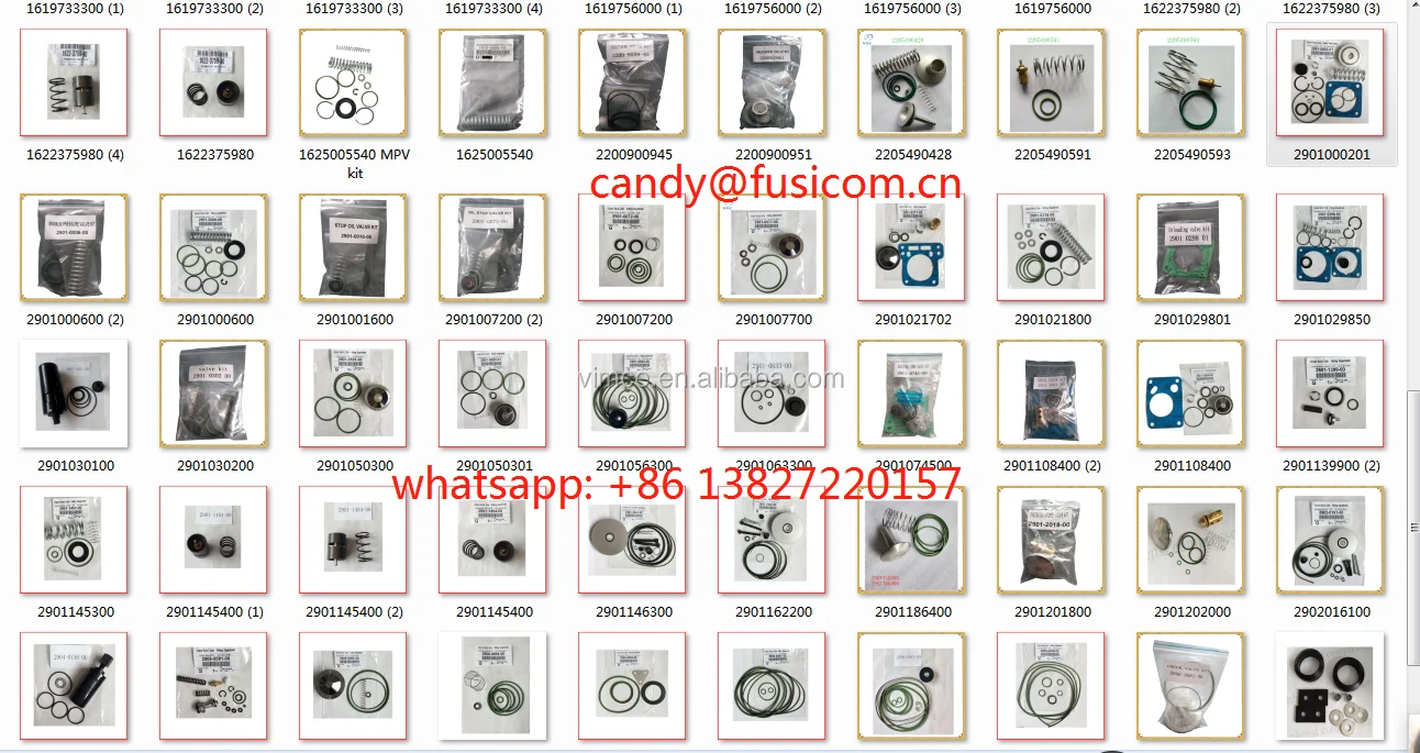 Screw air compressor part unloader valve kit 2911011100 2910300300