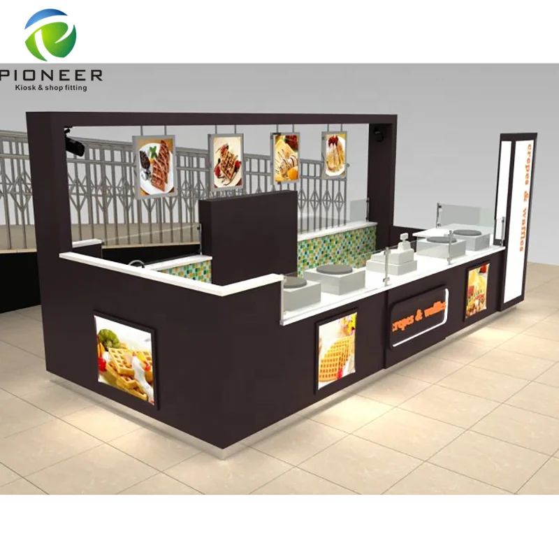 

Pioneer Mall Coffee & Bakery Shop Kiosk For Sale, Customized color