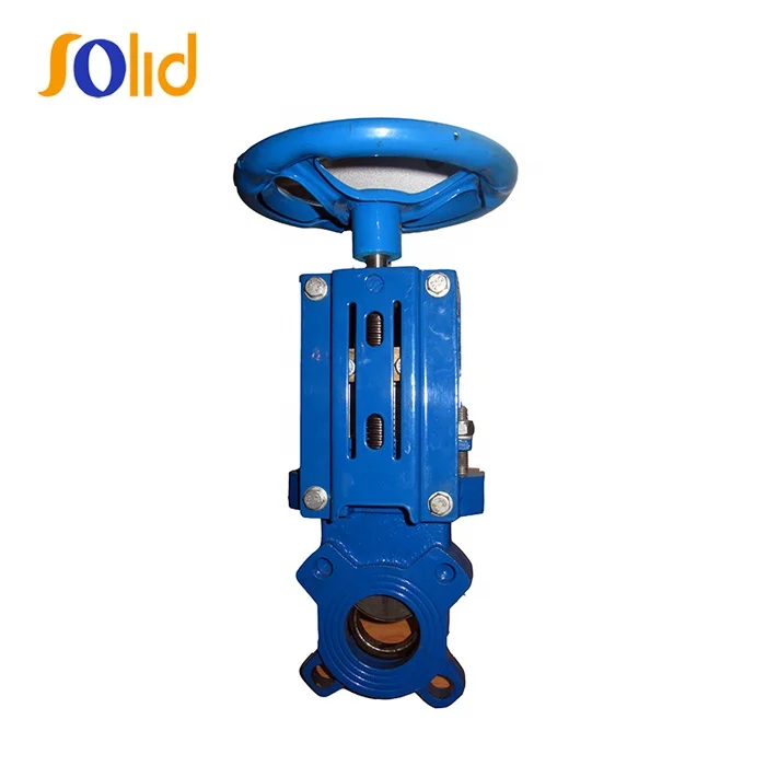 Ductile Iron GGG40 Body Gear Operated knife Sluice Gate Valve with Hand Wheel