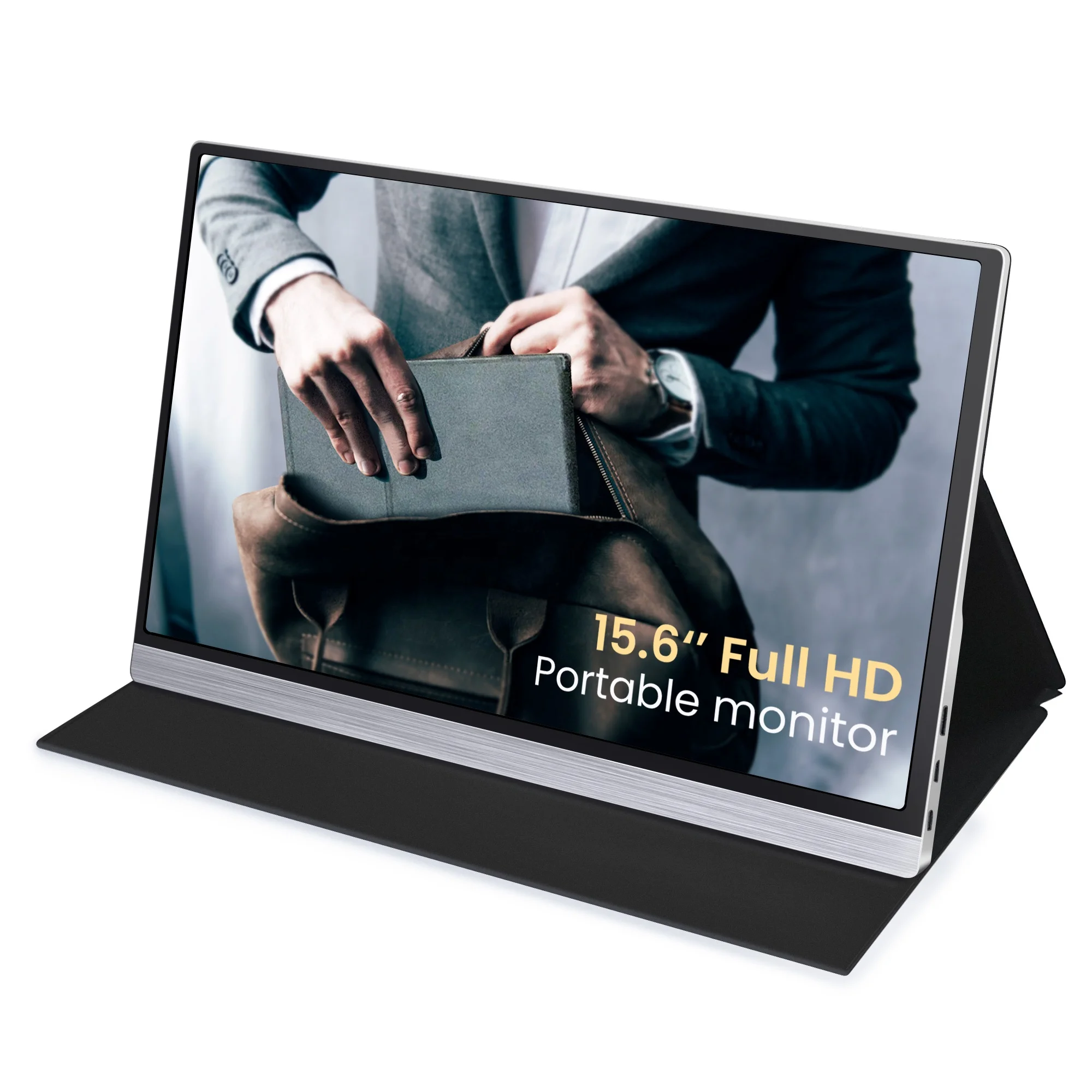 

1080P 15.6 inch full-featured type-C Portable Display Direct connect Phone Portable monitor easy to connect your desktop and Lap
