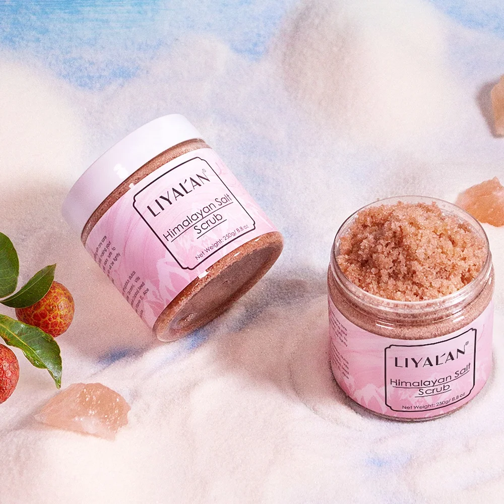 

OEM Vegan Body Scrub Natural Deep Cleanseing Moisturizie Exfoliating Pink Himalayan Salt Bath Scrub