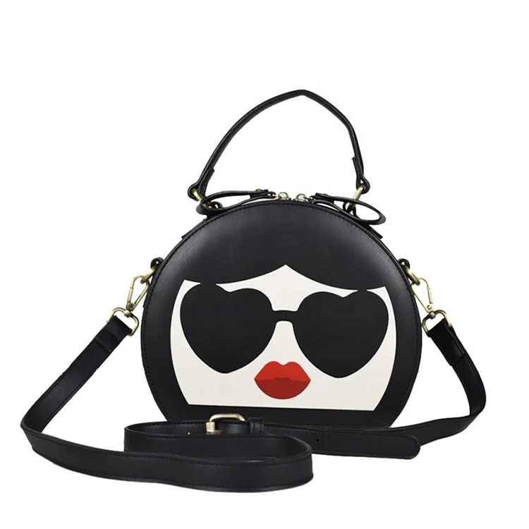 

luxury Zipper Cute Cartoon Printed Designer Sunglasses Girl Small Crossbody Bag