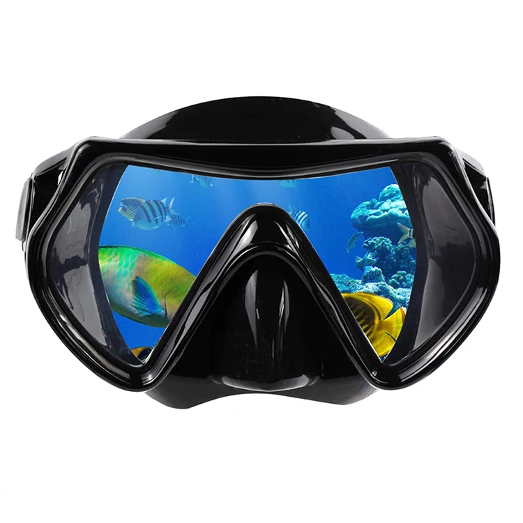 

Scuba Diving Mask Gear Freediving Spearfishing Glasses Snorkling Dive Equipment Set, Black/yellow/blue/white