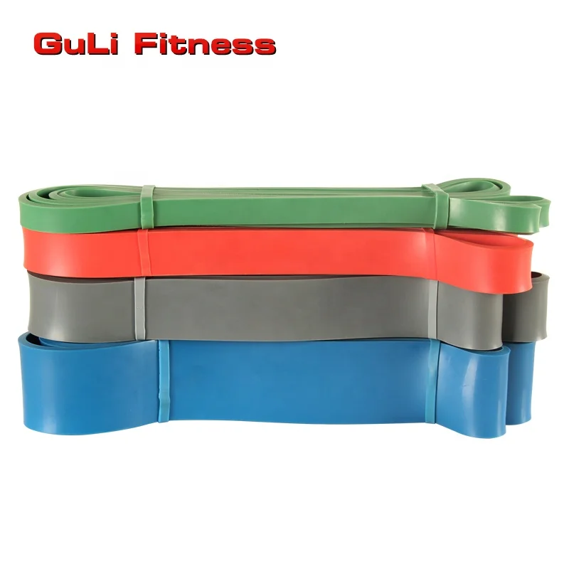 

Guli Fitness Heavy Duty Custom Logo Adjustable Loop Resistance Bands All Body Latex Fitness Exercise Bands Set for Fitness, Black,purple,red,green,blue or customized