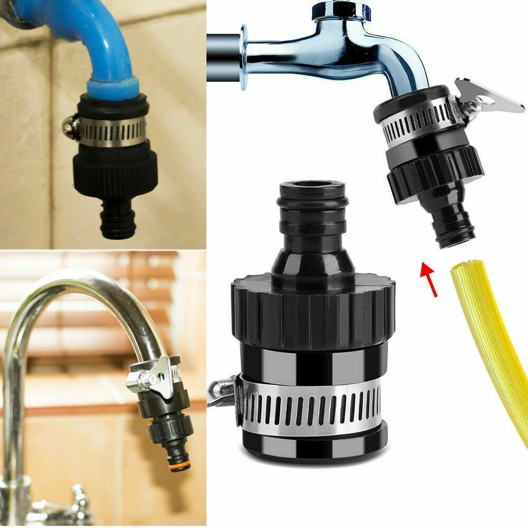 Universal Garden Hose Pipe Tap Connector Mixer Kitchen Bath Tap Faucet