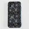 Halloween style black spider cobweb tpu high quality phone case cover for iphone 6 6s 7 8 plus x xr xs max BIA483