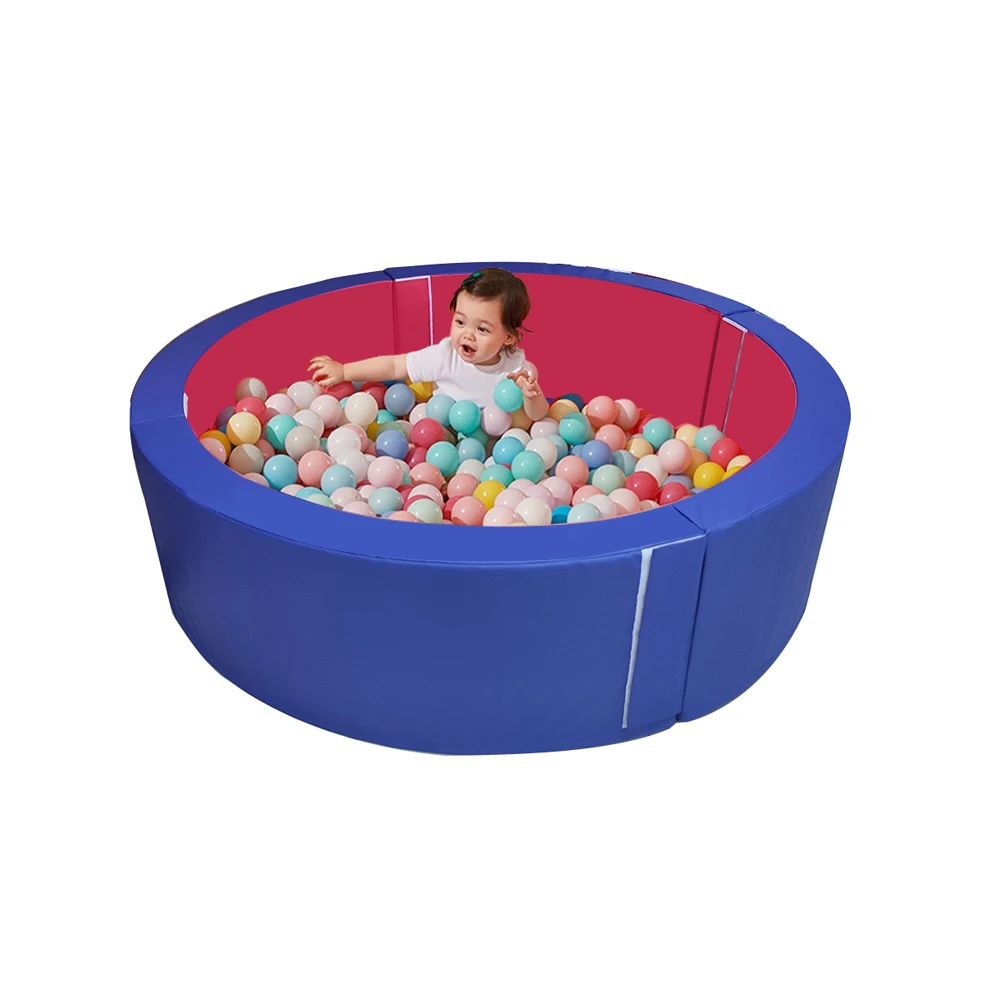 

kids soft play equipment round baby ball pool for indoor, Green and yellow