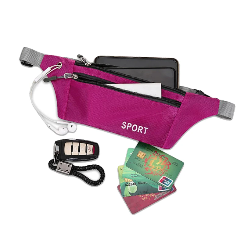 

Promo anti-theft waterproof running sport colorful Slim and light phone coin purse fanny pack ladies, Color1