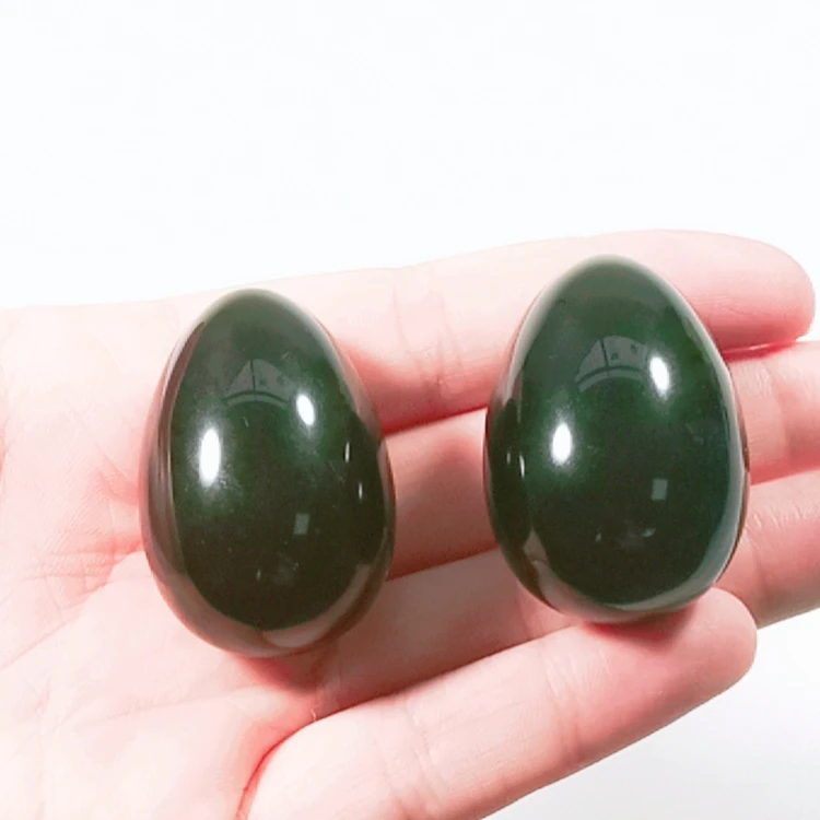 

Highest quality item Jade Egg shape health care hand face massager Female Yoni eggs Trainning Balls carvings for decoration