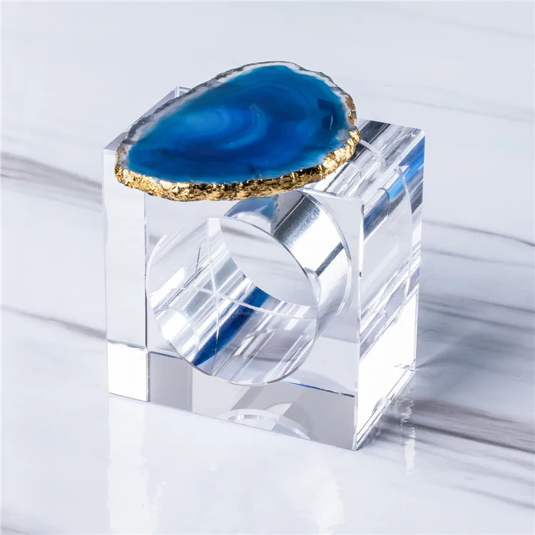 

Natural agate napkin buckles western buckles model room napkin ring hotel table mouth cloth ring paper towel ring