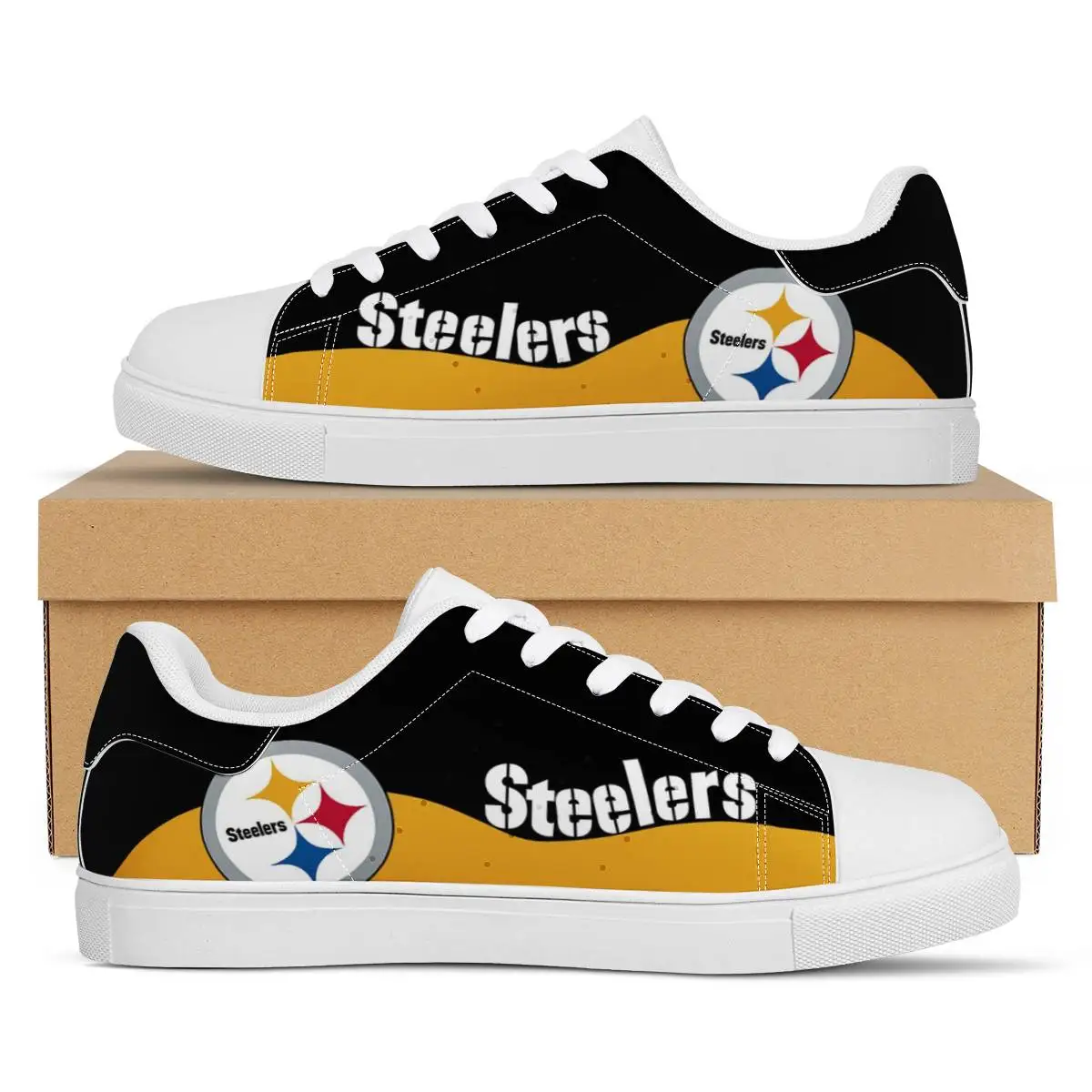 

2021 NFL Team Steelers Wholesale Shoes Casual Custom football fans sneakers Team Logos designer male shoes