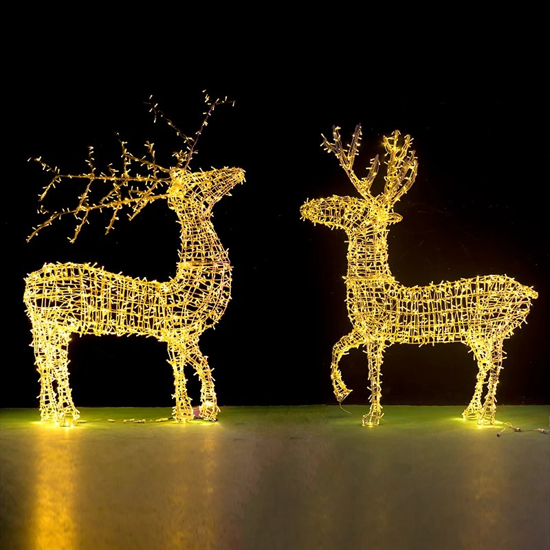 Hot Sales 2020 Newest Light Landscape Special Price Custom Color and Size Outdoor LED 3D Deer Motif Light
