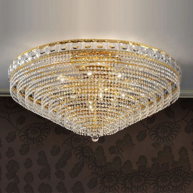 European vintage crystal chandelier lamp led ceiling light