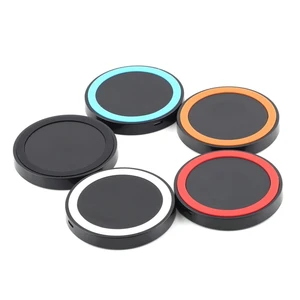 Free shipping 2019 New Design Hot Selling Portable Round Mini Q5 Wireless Mobile Phone Charger