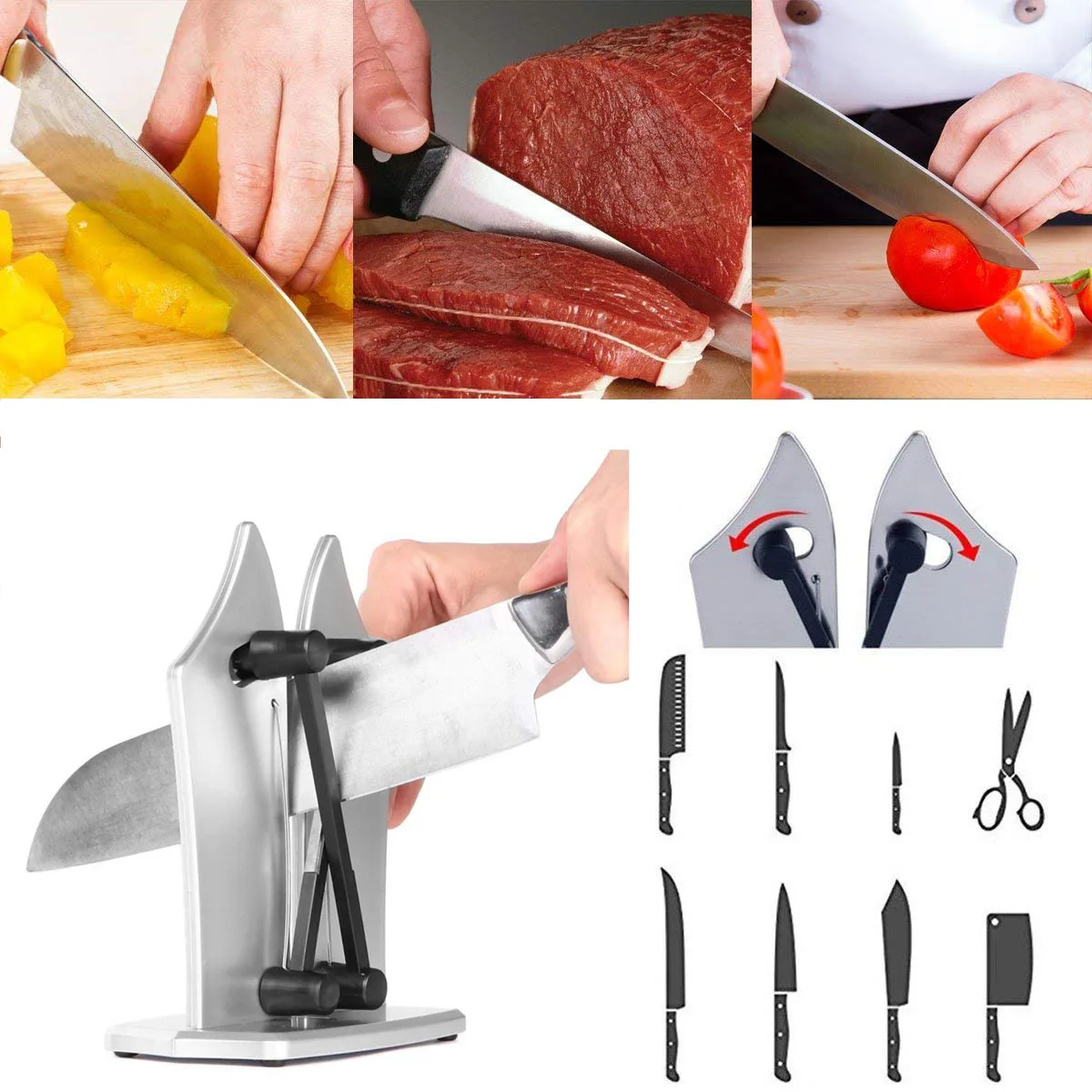 Amazon Commercial Household Quick Sharpener System As Seen On Tv Kitchen Bavarian Edge Knife