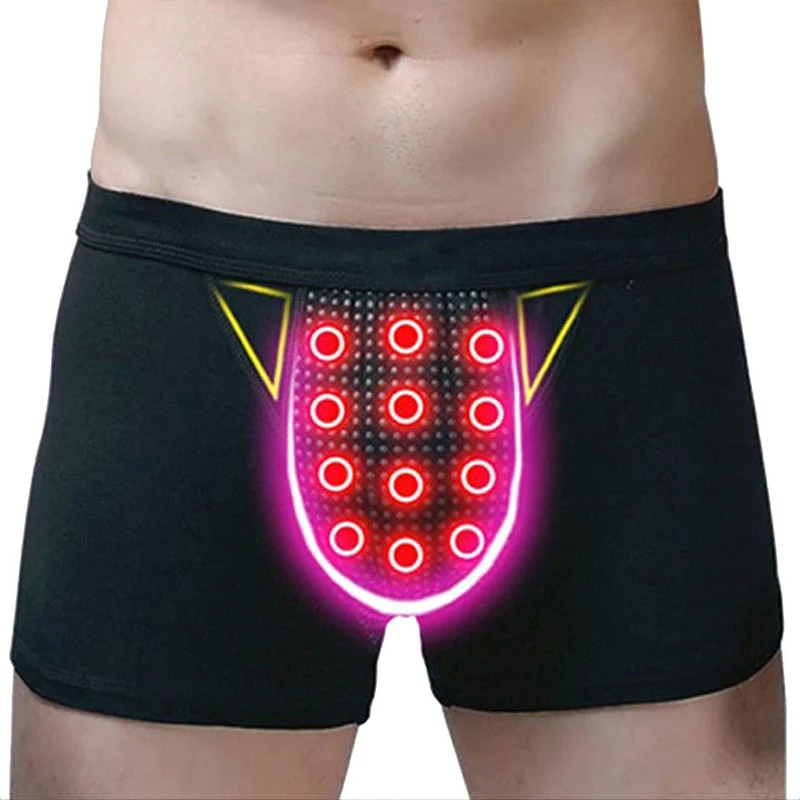 

Tourmaline Magnetic Therapy Men Enlargement Underwear Health Care Shorts Men's Boxer Briefs, Black