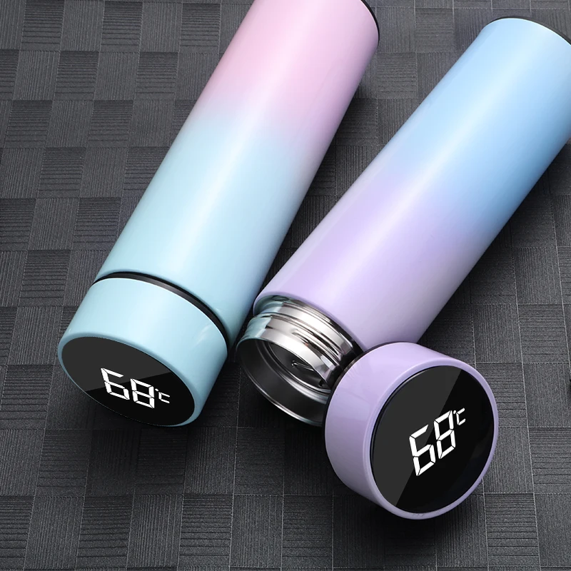 

500ML Smart LED mug Temperature Display stainless steel vacuum thermos water bottle