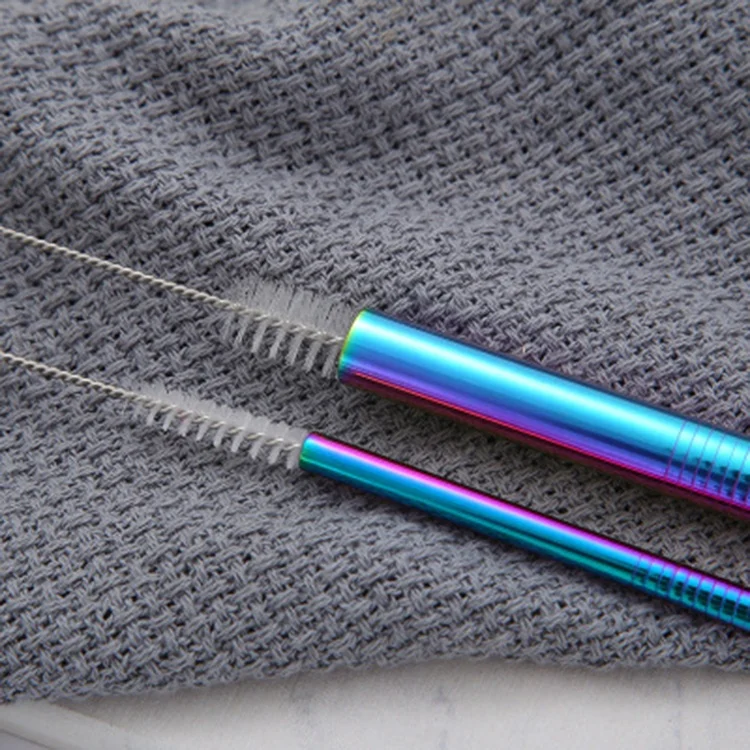 
Reamazing Hot selling Custom Logo Reusable 304 Metal Stainless Steel Straw Set in box 