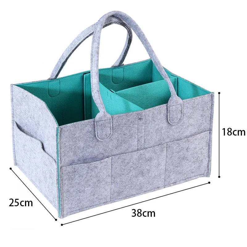 

Keyuan Nappy caddy Organizer felt portable mummy baby tote bassinet diaper bag travel, Customized colors