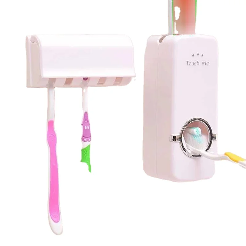 

Household Automatic Toothpaste Dispenser Wall Hanging Toothbrush Holder Bathroom Storage Accessories