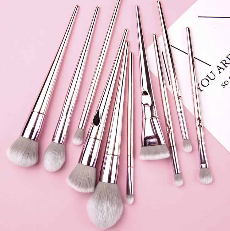 

New Luxury Natural Synthetic Custom Contour Kabuki Fluffy Makeup Brush, Customized color