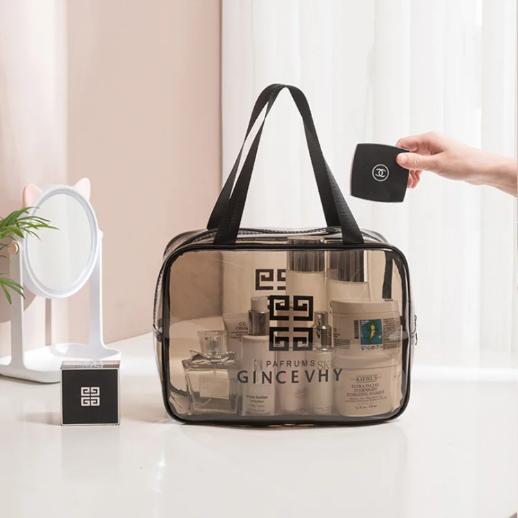 

Promotional Custom Eco Friendly Logo Clear Luxury Make Up Bag, Customized color