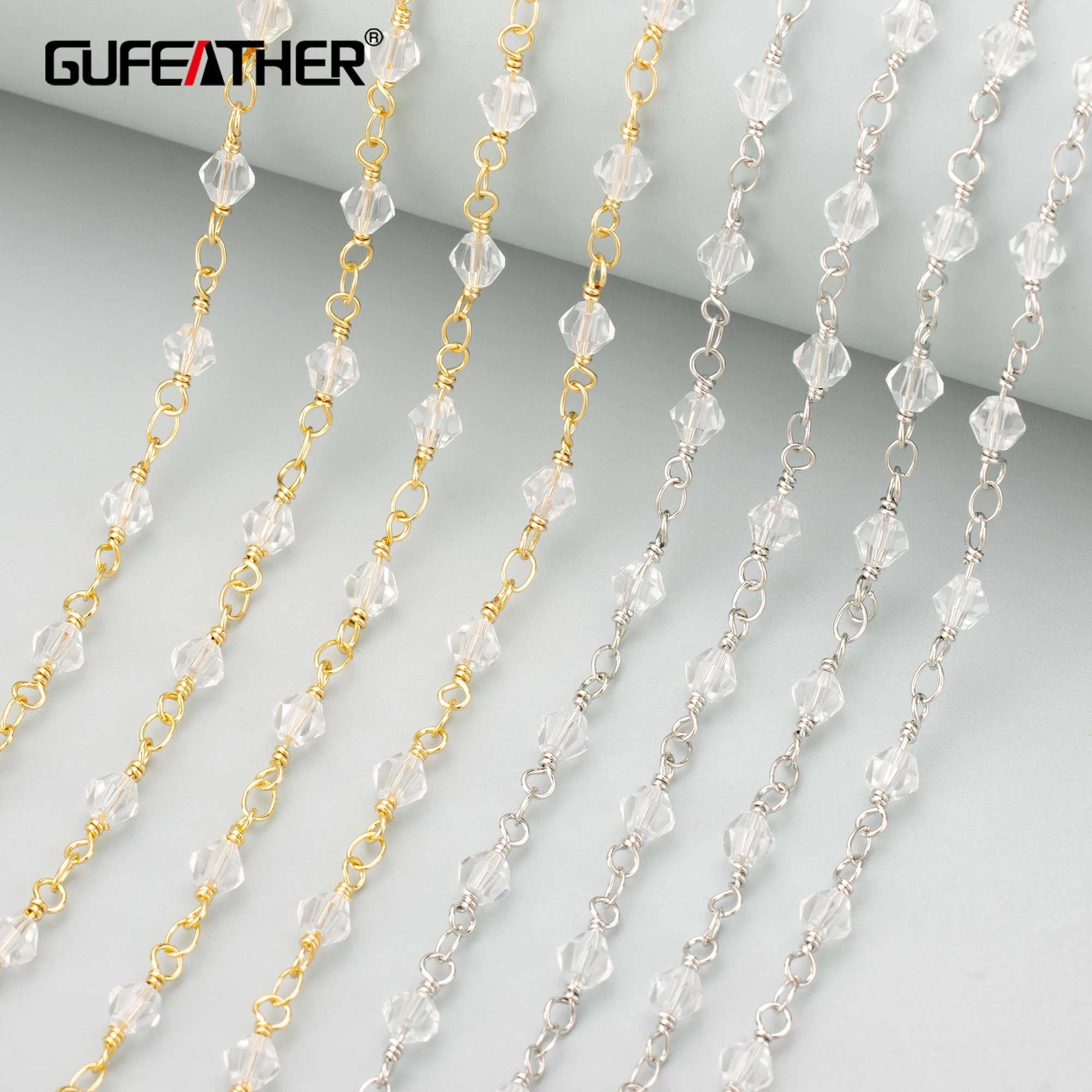 

C345 chain18k gold rhodium platedcoppercrystalnickel freejewelry making findingshand madediy bracelet necklace1m/lot
