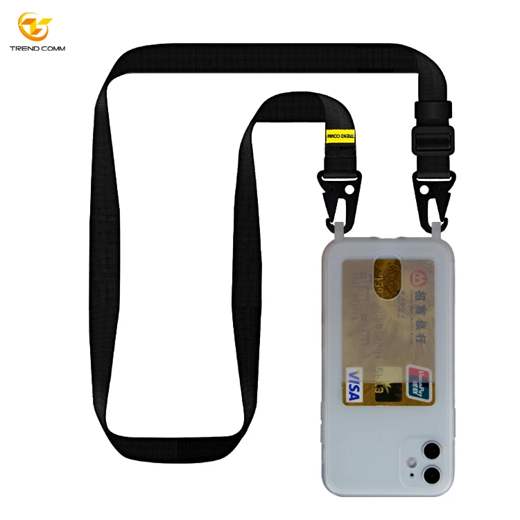 

Detachable Bag Strap Card Anti-Bacterial Customize Phone Case For iPhone 12 Soft, White