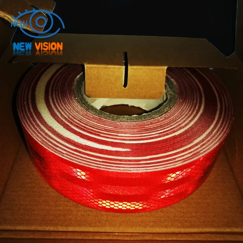 

Waterproof Outdoor Red and White Reflective Tape Stickers for Trailers and Trucks, Red/white/yellow/red and white