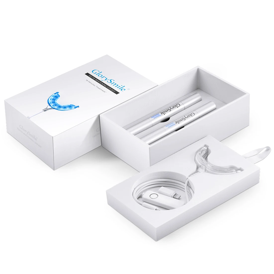 

Amazon Hot Popular Blue cold lightning tooth bleaching kit 16 min 3 in 1 Phone Connect Dental Whitening Kit