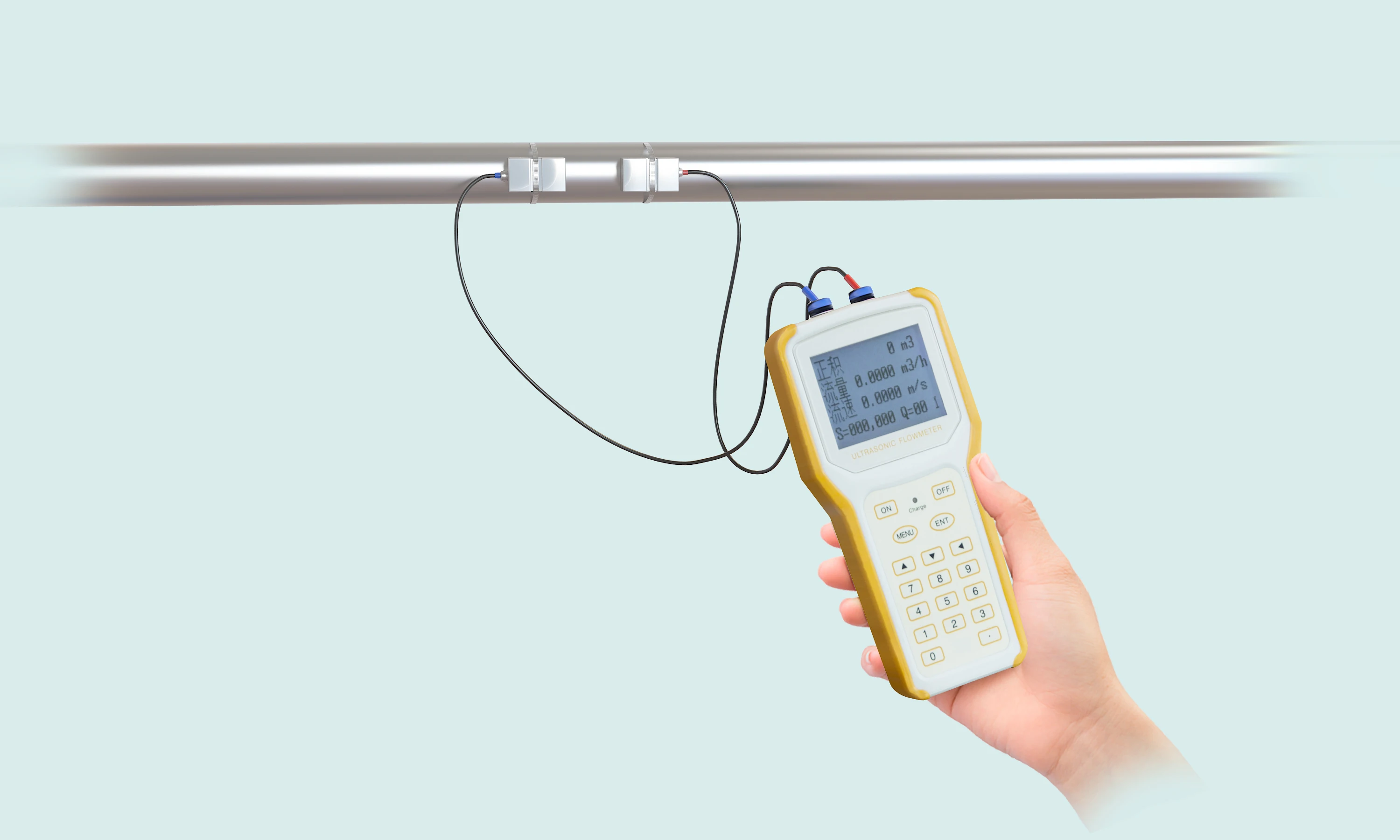 Ultrasonic clamp on flow meter 20 6000mm portable flowmeter buy