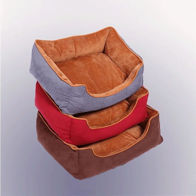 

Hot Trend Pet Beds With Removable Mattress Dog Bed Cushion For All Season, Coffee, red, grey