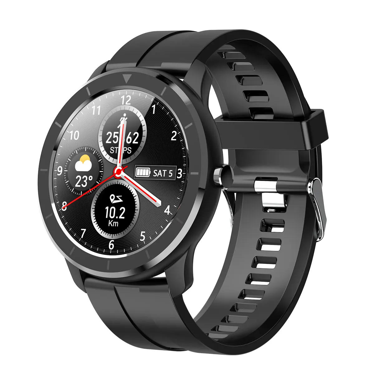 

New Full Round Screen SmartWatch Customs UI Heart Rate T6 Smart Watch
