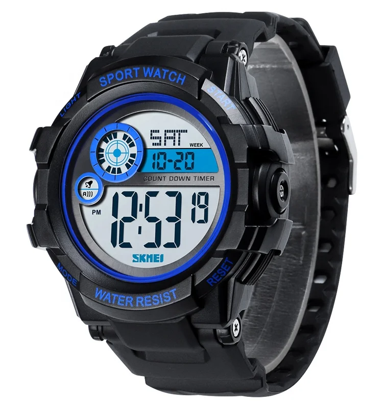 

JY-Mall Skmei Watch 1387 LCD Multi Function Sport Digital watch with Stopwatch 2Time CountDown Date Week Men wristwatch