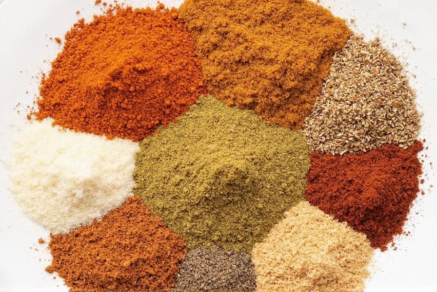 Spice rack with substitute spices