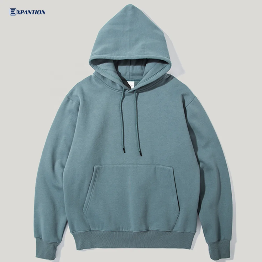 

Factory Drop Ship Trendy Custom Print Personalized High Street Sweatshirt Men Oversized Longline Heavy Cotton Blank Hoodie, 12colors in stock goods