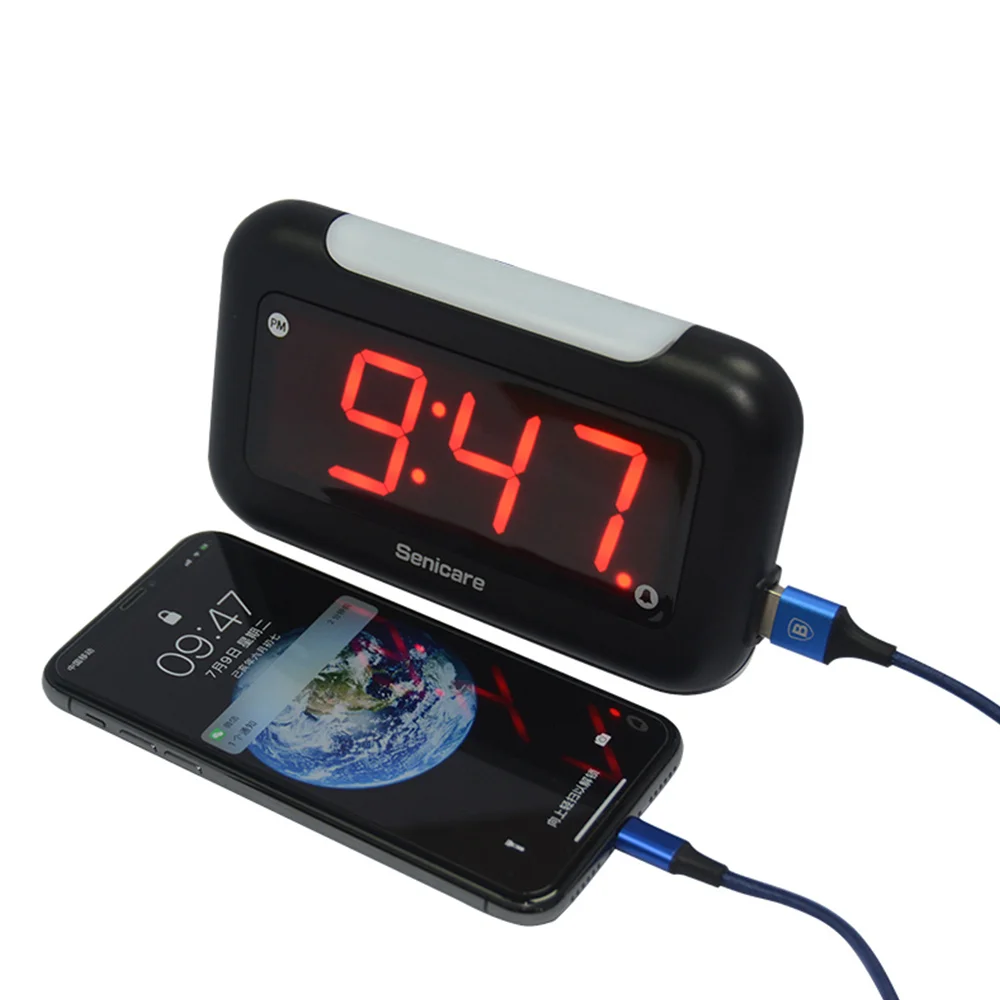 

Amazon Hot 1.4-Inch Led Red Brightness Adjustable usb charger amazon prime digital alarm clock