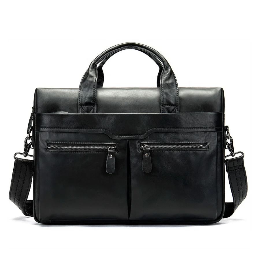 

Men's Bag Genuine Leather Crossbody Messenger Bag Men Shoulder Bags 14'' Laptop Briefcase Man Tote Handbags, Customized