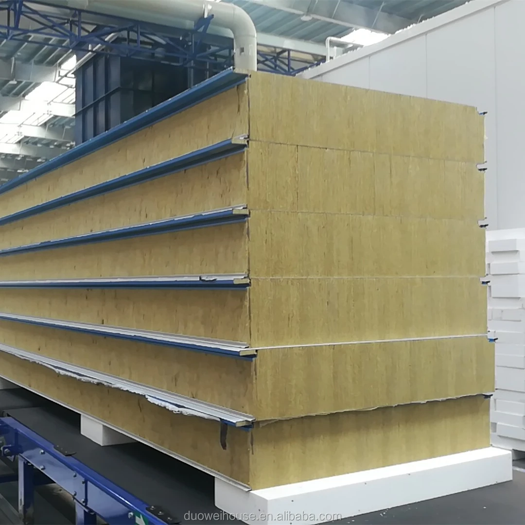 
Duowei 50mm 75mm Rock Wool Sandwich Panel Cladding System 