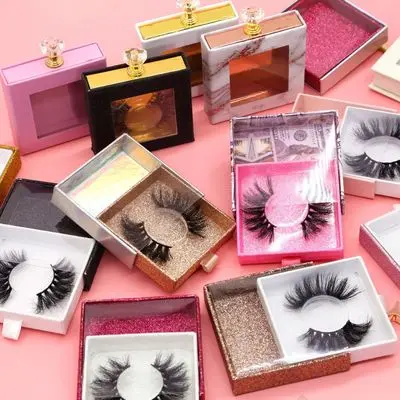 

wholesale private label faux fluffy 25mm 5D real mink eyelashes vendor strip lashes