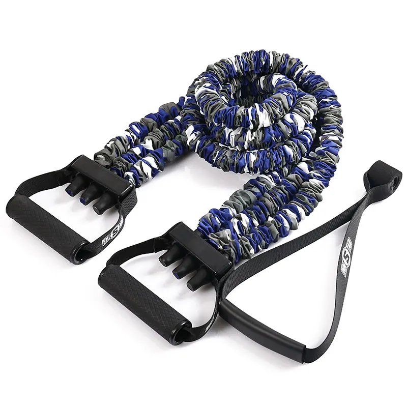 

Whole 3 Hole Latex Resistance Tube Set Indoor GYM Exercise Equipment, Blue