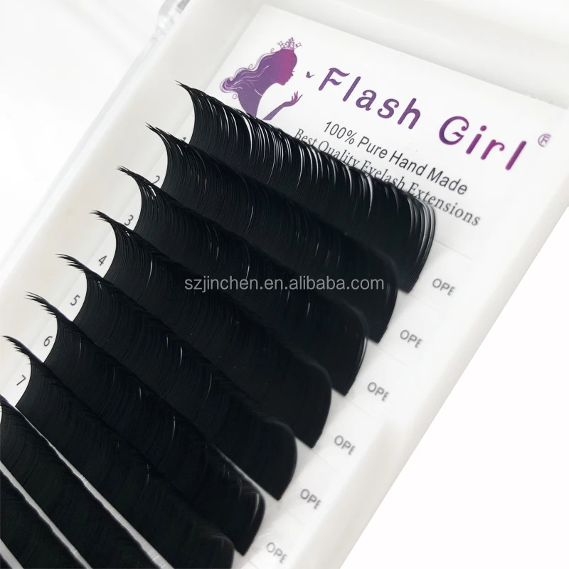 

wholesale vendor Flash girl classic 3D individual eyelashes makeup product 0.15C free sample auto flowering eyelashes, Natural black