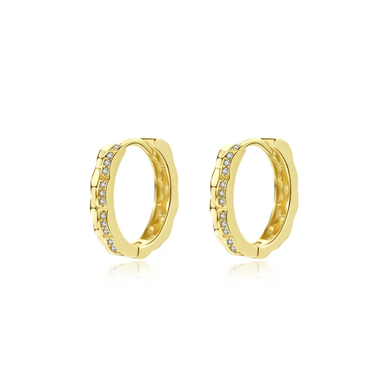 

VIANRLA 925 Sterling Silver Jewelry Earrings 18k Gold Plated Earring Hoop Earring For Women Free Laser Logo Wholesale